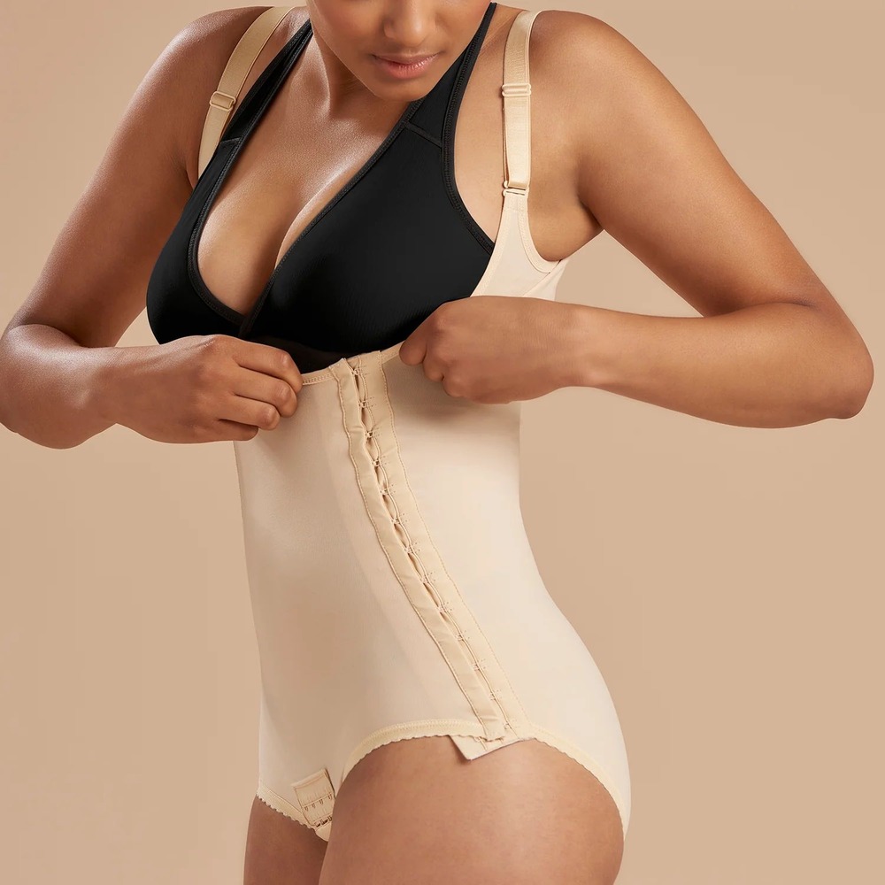 Marena Recovery SFBHA Bikini Girdle High Back Compression Black Large NEW